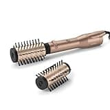 BaByliss Big Hair Dual Rotierende Warmluftbürste, Föhnbürste mit Ionen-Technologie, 2 Aufsätze für mittellanges bis langes Haar, Champagner-Farben, AS952E