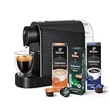 Tchibo Cafissimo „Pure plus“ Kaffeemaschine Kapselmaschine inkl. 30 Kapseln für Caffè Crema, Espresso und Kaffee | 0,8l | 1250 Watt | 11,9 x 33,7 x 24 cm | Schwarz