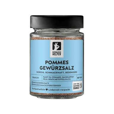 Bremer Gewürzhandel Pommessalz, Pommesgewürz mit Meersalz, auch ideal als Bratkartoffelgewürz, 130g im Glas