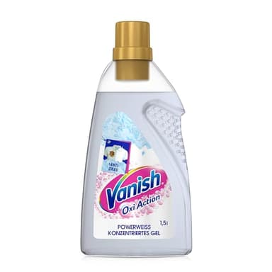 Vanish Oxi Action Powerweiss Gel – 1 x 1,5 l - Fleckenentferner und Wäsche-Booster Gel ohne Chlor – Für weiße Wäsche