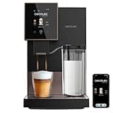 Cecotec Kompakte Superautomatische Kaffeemaschine mit Wifi Cremmaet Compactccino Connected Black Rose. 1350W, 19 Bar, TFT-Bildschirm und APP, Mahlwerk, Milchtank 400 ml und 1 Liter Wasser
