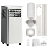 SHINCO 7000 BTU Mobiles Klimagerät(2,05kW), Kühlen&Ventilieren&Entfeuchten, Raumgröße bis 54m³(18㎡), Mobile Klimaanlage mit Abluftschlauch und Ablaufschlauch, Schlafmodus