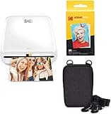 KODAK Step Printer Drahtloser mobiler Farbig Fotodrucker mit Zink-Technologie (Weiß) Reiseset