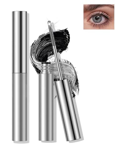 Iron Eye Mascara mit Metallbürste, Schwarz Metal Washable Mascara für Verlängernde Pflegende Wimpern, Wasserfest & Langanhaltend, 3D Curling Volume Hypoallergen Wimperntusche Make-up für Ältere Frauen