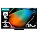 Hisense 75U8KQ Mini LED 4K ULED Smart TV - - 190,5 cm (75 Zoll) Dolby Vision IQ & Atmos, 120Hz Panel, Game Mode Pro, UHD AI Upscaler, HDR10+, Bluetooth, Apple AirPlay, Alexa, anthrazit [2023]
