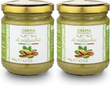 2 Stück - Brontedolci Pistaziencreme süß mit 40% Pistazien aus Sizilien (Ätna) 2x 190g
