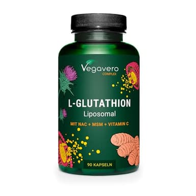 Vegavero Reduziertes Glutathion | Liposomales Pureway-G | Mit NAC, Glycin, Glutamin, Vitamin C, Selen, Mariendistel & Curcuma Extrakt | Vegan & Ohne Zusatzstoffe | Deutsche Produktion