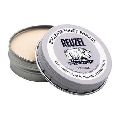 Reuzel Matte Clay Pomade, No Shine Pomade mit mittlerem Halt für einen natürlichen Stil und ein natürliches Finish 1,3oz/35g