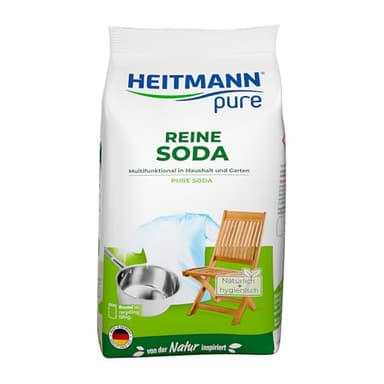 HEITMANN pure Reine Soda | Natürliches Reinigungspulver für Haushalt, Wäsche & Garten | Vielseitiges Hausmittel gegen Fett, Schmutz, Flecken & Gerüche | 500 g