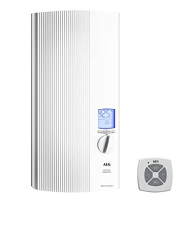 AEG vollelektronischer Durchlauferhitzer DDLE TD 18/21/24 kW umschaltbar, LC-Display, ECO-Funktion, Regendusche, Festanschluss 400V, VDE geprüft, 222398