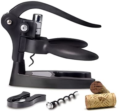 Profi Sommelier Hebel-Korkenzieher Weinöffner Flaschenöffner Screwpull aus Edelstahl