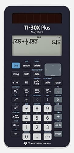 TEXAS INSTRUMENTS TI-30X Plus MathPrint Wissenschaftlicher Schulrechner (für SEK I und II, 4-zeilig, Solar- und Batteriebetrieb) Dunkelblau