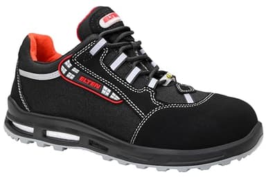 ELTEN Sicherheitsschuhe SENEX XXT ESD S3, Herren, Textil, Kunststoffkappe (leichter als Stahlkappe), leicht, sportlich, Schwarz/Rot, Größe: 49