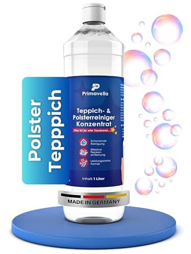 Polsterreiniger Percy - Waschsauger (Polsterreiniger) - Primavella Polsterreiniger Konzentrat 1 Liter - Teppich- und Polsterreiniger für Waschsauger & Nasssauger – Reinigung für Auto, Sofa & Couch