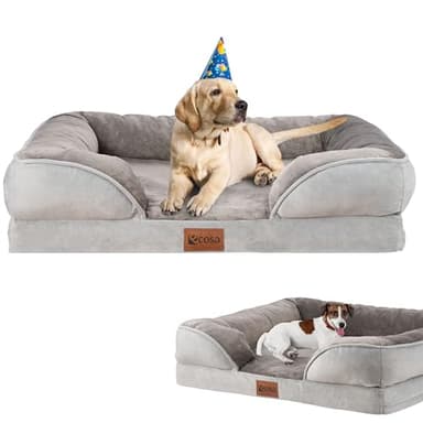ecosa® Hundebett Waschbar für kleine & mittelgroße Hunde Orthopädisches Hundebett Hundekorb, Katzenbett, Hundekörbchen Hundesofa orthopädische Schaumstoffeinlage abnehmbarem waschbarem Bezug