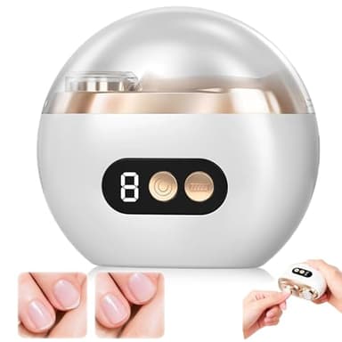 Elektrischer Nagelknipser für Senioren, Elektrische Nagelfeile Polieren mit LED, Automatischer Nagelschneider mit 3 Geschwindigkeiten, Ultraleise Elektrischer Nagelschneider für Kinder Erwachsene(C)