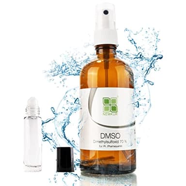 DMSO 70 100 ml - 70% Dimethylsulfoxid - 30% Osmose Wasser - mit praktischem Sprühsaufsatz und Roll On - pharmazeutische Reinheit (Eur. Ph.) - in Deutschland hergestellt