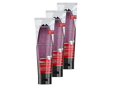 Brillance Glanz-Behandlung, Haar Glossing strahlendes Violett (150 ml), temporäre Haarfarbe, die wie eine Haarmaske angewendet werden kann, hält bis zu 6 Haarwäschen, 3x 150 ml