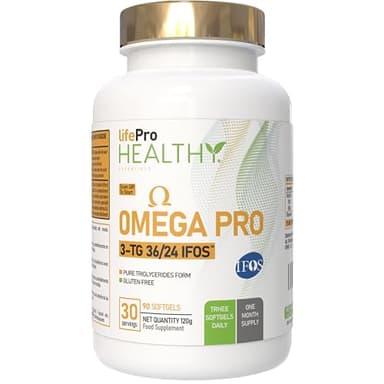 Omega 3 IFOS 3000mg Kapseln mit Vitamin E, 30-90 Portionen - 35% EPA und 25% DHA, 3000mg pro Tagesdosis, Nahrungsergänzung für kardiovaskuläre Gesundheit, Reines und destilliertes Fischöl