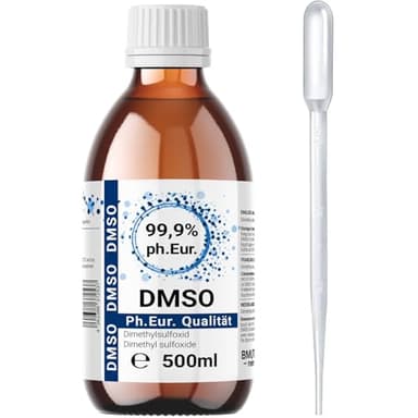500ml DMSO 99,9% – Dimethylsulfoxid in pharmazeutischer Reinheit nach Ph. Eur. – Hochwertige, laborgeprüfte Lösung in lichtgeschützter Braunglasflasche