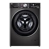 LG V9WD128H2B, Klasse A, Waschtrockner 12-8 kg, 1360 U/min, AI Direct Drive, Nachlegefunktion, Schnellwaschgang in 39 Min., mit Dampf, 60 x 61 x 85 cm ꟷ Black Stainless Steel