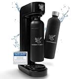 Luckymoose® Infinity Wassersprudler mit 2x 1,25L Edelstahlflaschen - Spart bis zu 25% CO2 dank Stopp-Automatik - Flaschen spülmaschinenfest & ohne Ablaufdatum Sprudelwasser Maschine, Wasser Sprudler