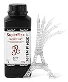 Superflex 3D-Druckerharz, Weichheit 80 A, Simuliert flexiblen Gummi, hergestellt in Korea von 3DMaterials (500g, Transparent)