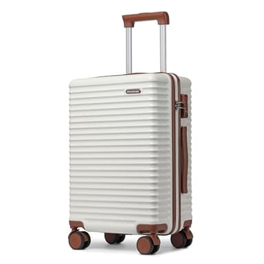 Ruausine großes Handgepäck, Handgepäckkoffer mit Spinnrädern und TSA-Schloss, von Fluggesellschaften zugelassen, Hartschale, leichtes Reisegepäck, kleines Rollgepäck (Begie, 20 Inch)