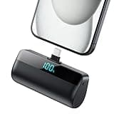 Feob Mini Power Bank 5200mAh für iPhone 16/15 Serie, PD Schnellladung Powerbank USB C Externer Akku mit LCD-Display, Kompatibel mit iPhone 16/15 Plus Pro Max,Samsung S24/S23,USB C Android Telefone usw