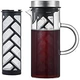 SILBERTHAL Kaffeebereiter Glas 1.2l - Cold Brew Coffee Maker mit Filter für kaltgebrühten Kaffee - auch für heißen Tee - mit verbessertem Filter 2024