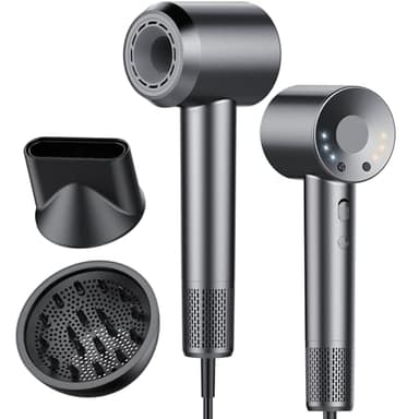 2025 Haartrockner, 160.000 U/min Hochgeschwindigkeits Ionen Föhn, Schnelles Trocknen, 200 Million Negativ Ionen Fön, 57dB geräuscharme Thermocontrol Haarföhn mit Diffusorr