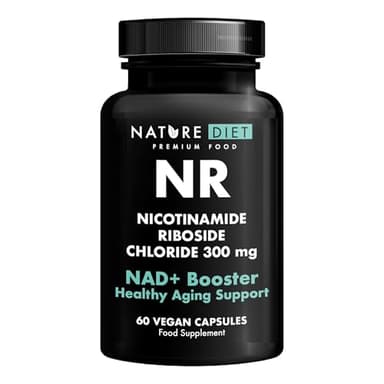 NAD+ Booster - NR - 300 mg Nicotinamid-Ribosid - 60 vegane Kapseln - Unterstützung für gesundes Altern, zelluläre Energie, Das Vitamin der Jugend - Hochdosierte Formel - von Nature Diet