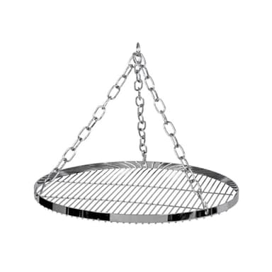 Petromax Hänge-Rost (50 cm Durchmesser) für Dreibein – Mobiler Schwenkgrill & Cowboy-Kochstelle | Verchromter Stahlrost mit stabilen Ketten | Perfekt für Lagerfeuer & Grill