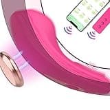Wearable Butterfly Slip Vibrator mit APP & Fernbedienung, Bluetooth Paar Vibrator Tragbarer Mini Lay-on Vibrator mit 10 Modi für Sie Klitoris Vaginal, Sexspielzeug mit Magnetclip für Frauen