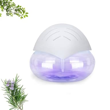 Lufterfrischer Raumluftreiniger - Airbowl Luftreiniger bis 60 m², Luftfilter, Air Purifier, Air Purifier and Humidifier 2 in 1, Luftreiniger Raucherzimmer, Raumluftreiniger, Unter 40 dB (Weiß)