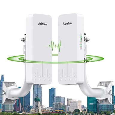 AdaLov CPE660 WLAN-Bridge 5,8 GHz, Outdoor Wireless Bridge mit Halterung,14 dBi Antenne,IP65 Wasserdicht,Sofort Einsatzbereit,3KM Punkt-zu-Punkt-Netzwerk,für Kamera/Garage/Scheune/Gerätehaus,24V PoE