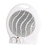 Heizlüfter mit 3 Heizstufen | kompaktes Heizgebläse | starkes Gebläse 2000W | mit Überhitzungsschutz und Kippschutz (Heizlüfter weiß 1000/2000 Watt)