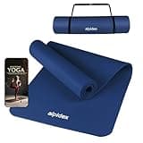 ALPIDEX Yogamatte 183 x 60 x 0.8 cm Phthalatfreie Fitness Matte E-Book Tragegurt rutschfest Gymnastik Turnen Pilates Sport Physio HIIT Yoga Trainingsmatte Isomatte Hautfreundlich, Blue
