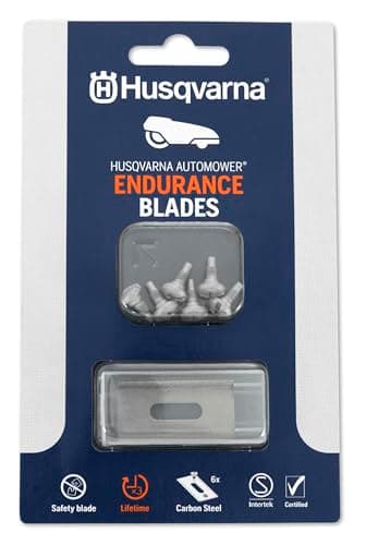 Husqvarna Automower® Endurance Messer – 6er-Pack Kohlenstoffstahl, 4-Kanten-Design für längere Lebensdauer und schärfere Schnitte