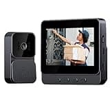 TKMARS Kabellose Türklingel mit Kamera, Video-Gegensprechanlage ohne WLAN 1080P Video-Türsprechanlage für Zuhause, Video-Türsprechanlage 4,3-Zoll-IPS-Bildschirm, Türklingel 70° Betrachtungswinkel