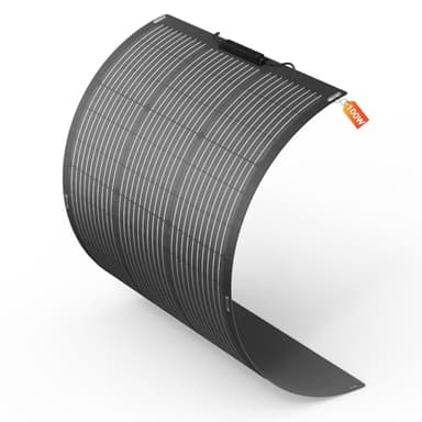 MHPOWOS 100W Flexibles Solarmodul, Leichtes ETFE Monokristallines 24V biegsames Solarpanel, IP68 Wasserdicht Solarmodul für Dächer, Wohnmobil, Camping, Boote und andere unebene Oberflächen