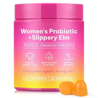 Vaginal Probiotics für Frauen - Natürliche Balance der Flora Intima - Unterstützt die Scheidenflora und Intimgesundheit - 60 Gummibärchen Ohne Gelatine - Ananas Geschmack