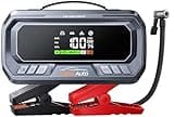 YaberAuto Starthilfe Powerbank mit 160PSI Kompressor,6000A Starter Powerbank,PD 65W Eingang/Ausgang Powerbank,für PKW mit 3,3" LCD Bildschirm,600 Lumen Notbeleuchtung,Zwangsweise Startfunktion