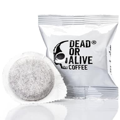 DEAD OR ALIVE COFFEE ESE Pads - Starke Espresso Pad's - E.S.E. System kompatibel - Coffee Pods (ESE Pads, 50 Stk.)