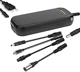Xietongpo 42V 2A Ladegerät für Scooter, Ebike, Elektroroller Ladegerät für 36V Elektrofahrräder, Elektrischen Selbstausgleichender Roller, mit 5 Anschlüssen 8 mm 3 Zinken/DC5521/DC5525 /3-poligen XLR