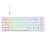 MechLands AK680 MAX Wired Gaming Keyboard mit Hall-Effekt Schalter, Rapid Trigger Magnetic Keyboard mit 8K Polling Rate, Top Struktur, RGB (Weiß)