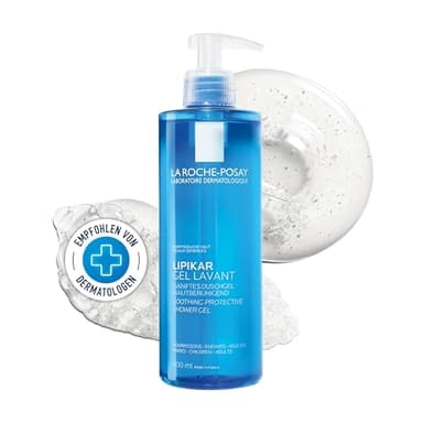 La Roche Posay Lipikar Gel Lavant, Hautberuhigendes, sanftes Duschgel für trockene, empfindliche Haut, Mit Niacinamid, Zur täglichen Reinigung, 400 ml