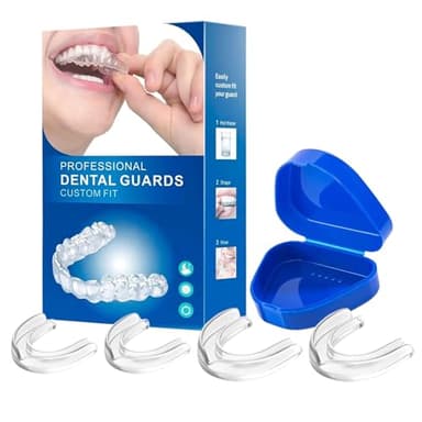 Knirscherschiene für Nacht, Zahnschiene Knirschen, 4 Stück, Beißschiene für Die Nacht, Aufbissschiene, Schnarchschiene, Zahnschiene, Prevent Bruxismus