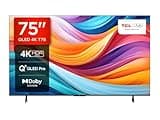 TCL 75T7B 75-Zoll QLED Pro Fernseher, 4K Ultra HD, HDR Pro, Smart TV Unterstützt von Google TV (Dolby & Atmos, Motion Clarity, Freihändige Sprachsteuerung, Kompatibel mit Google Assistant & Alexa)