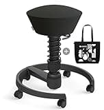 aeris Swopper – Ergonomischer Hocker – Bürohocker höhenverstellbar – Vielseitiger Schreibtischstuhl für einen gesunden Rücken – Bürostuhl mit Rollen, Feder Standard